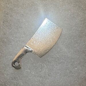 Silver Cleaver Charm Pendant